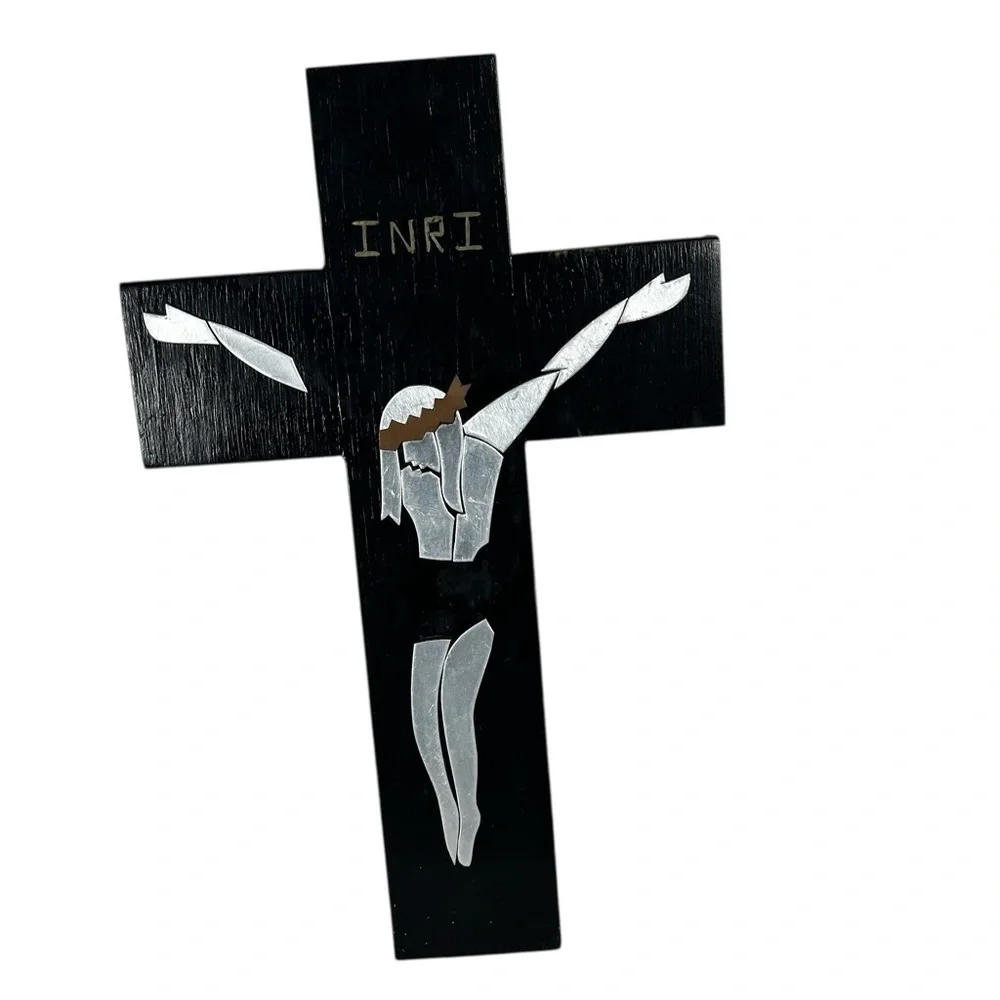 Hand crafted Wooden Cross Aluminum Crucifix,Religious
